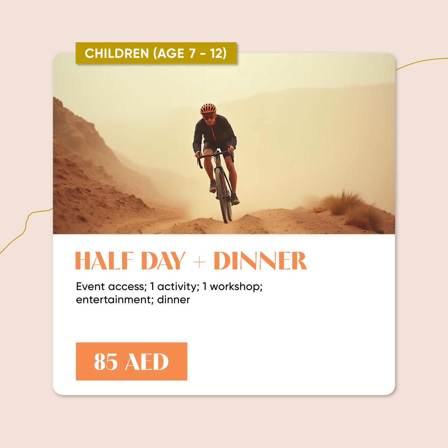 Half day package (starting 2 pm) - with Dinner