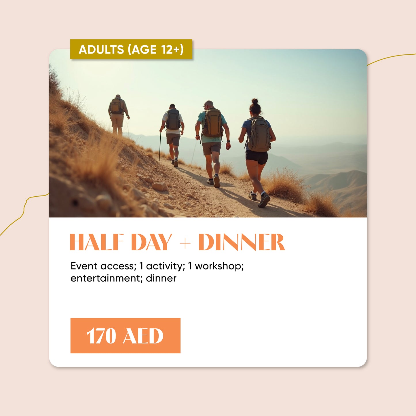 Half day package (starting 2 pm) - with Dinner